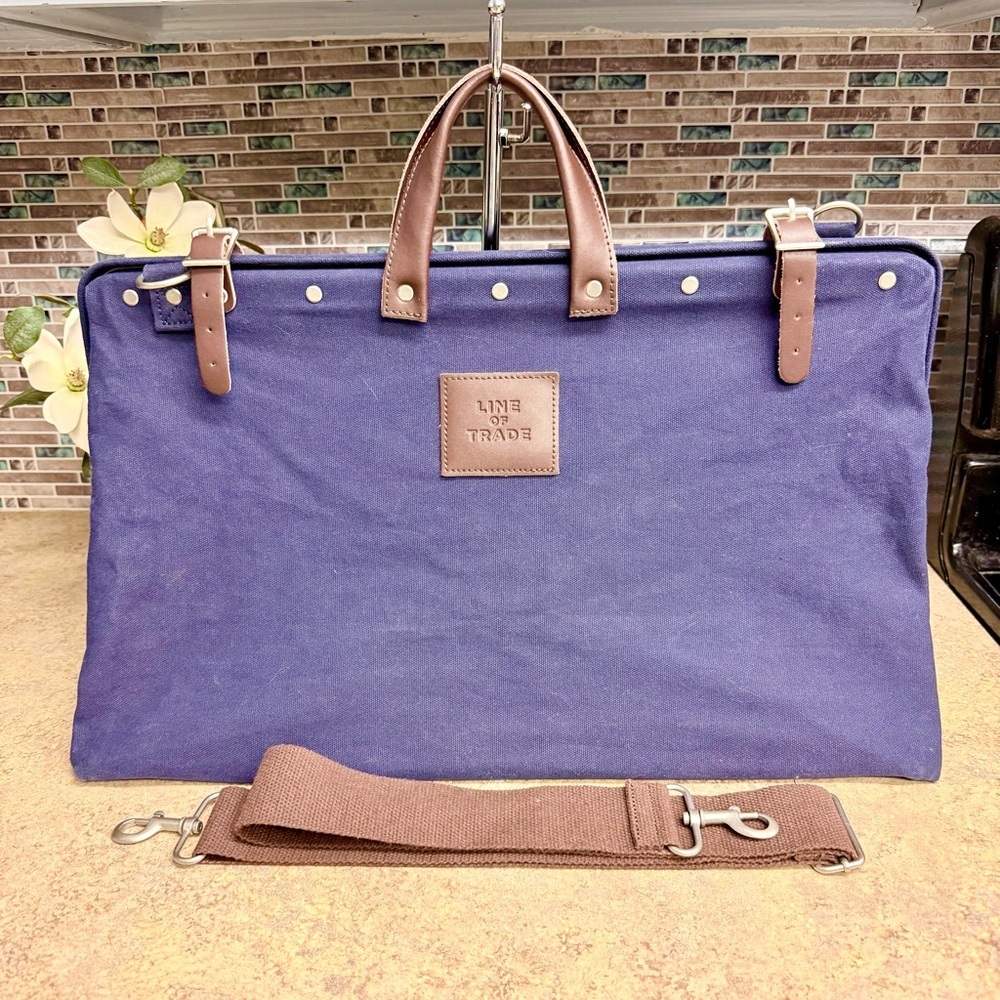 Line of Trade Weekender blue canvas bag